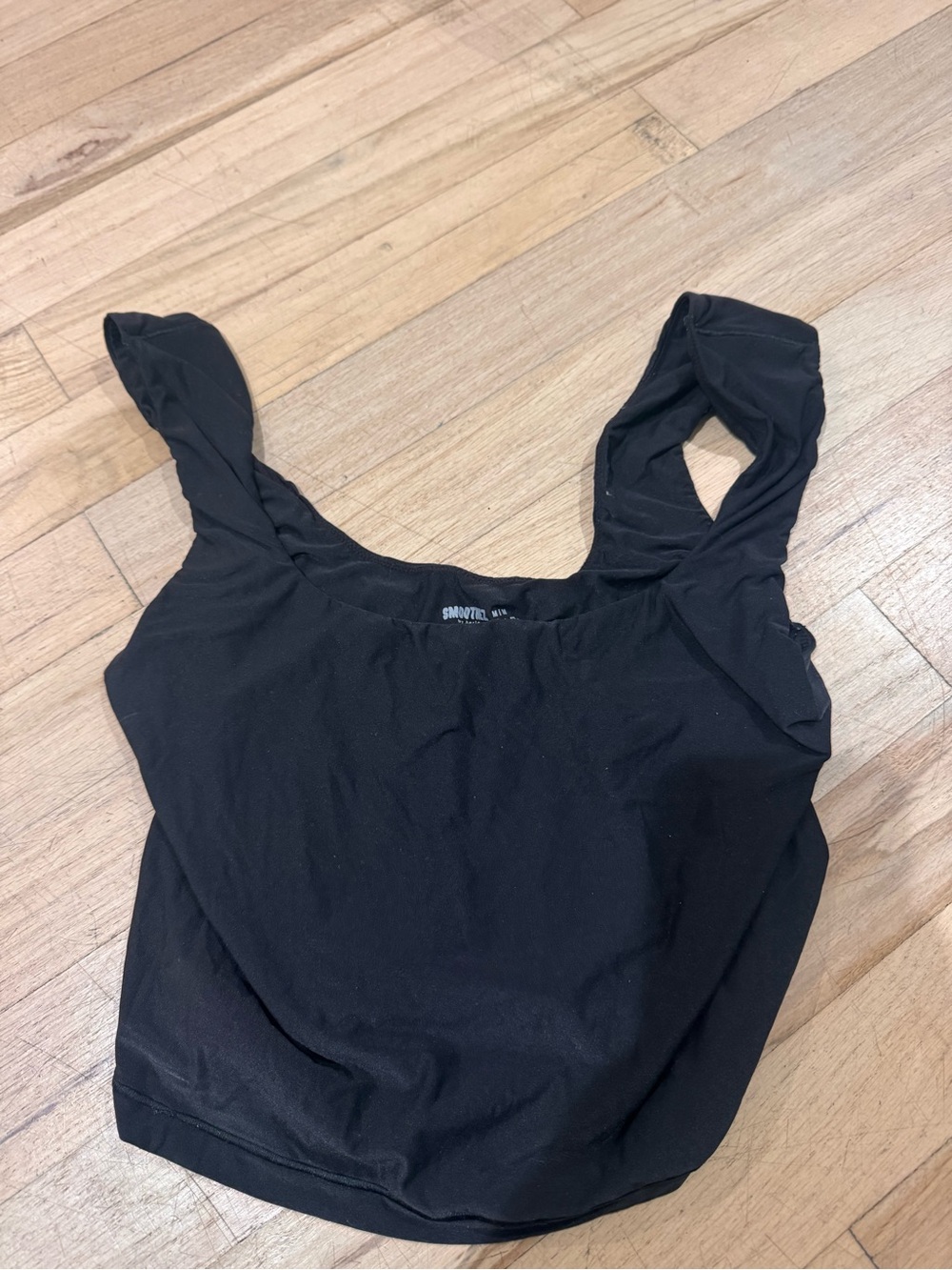 aerie Black Square-Neck Tank Top